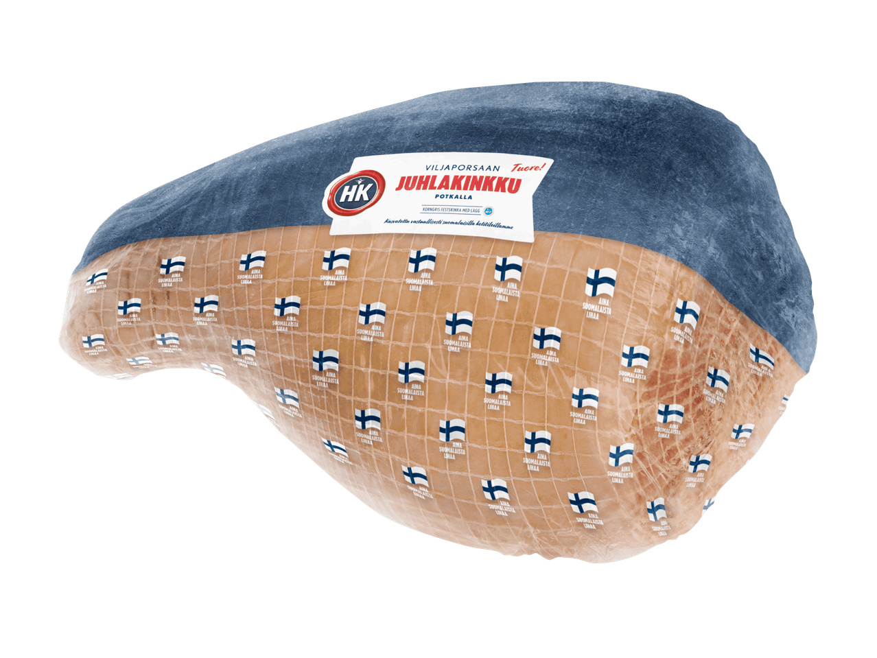 Tuoresuolattu juhlakinkku potkalla