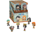 Funko One Piece Minis display box with assorted vinyl figures.