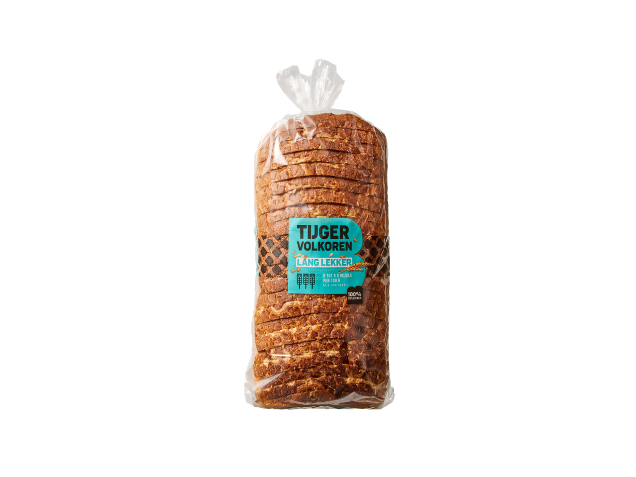 Gesneden Tigger Lang Lekker volkorenbrood in een zak.
