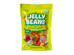 Sweet Corner zure Jelly Beans in een gele verpakking.