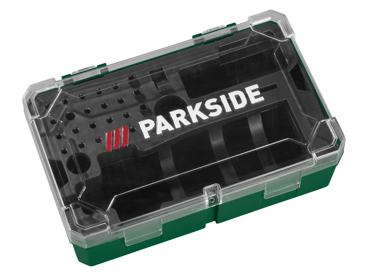 PARKSIDE® 12V Cordless Precision Drill Grinder accessory box with clear lid