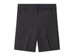 Dark grey school shorts with belt loops and pleats