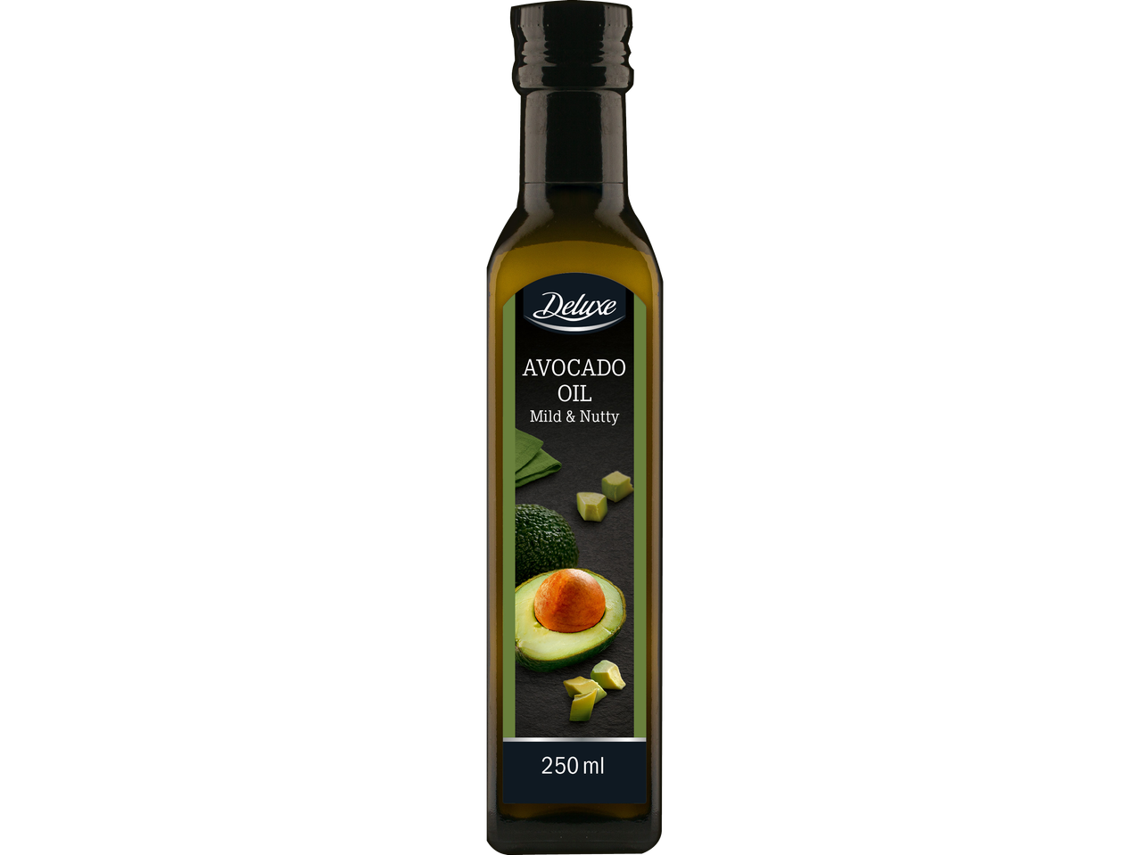 Avokadoolja på 250 ml flaska.