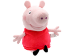 Peppa Pig plīša rotaļlieta sarkanā kleitā.
