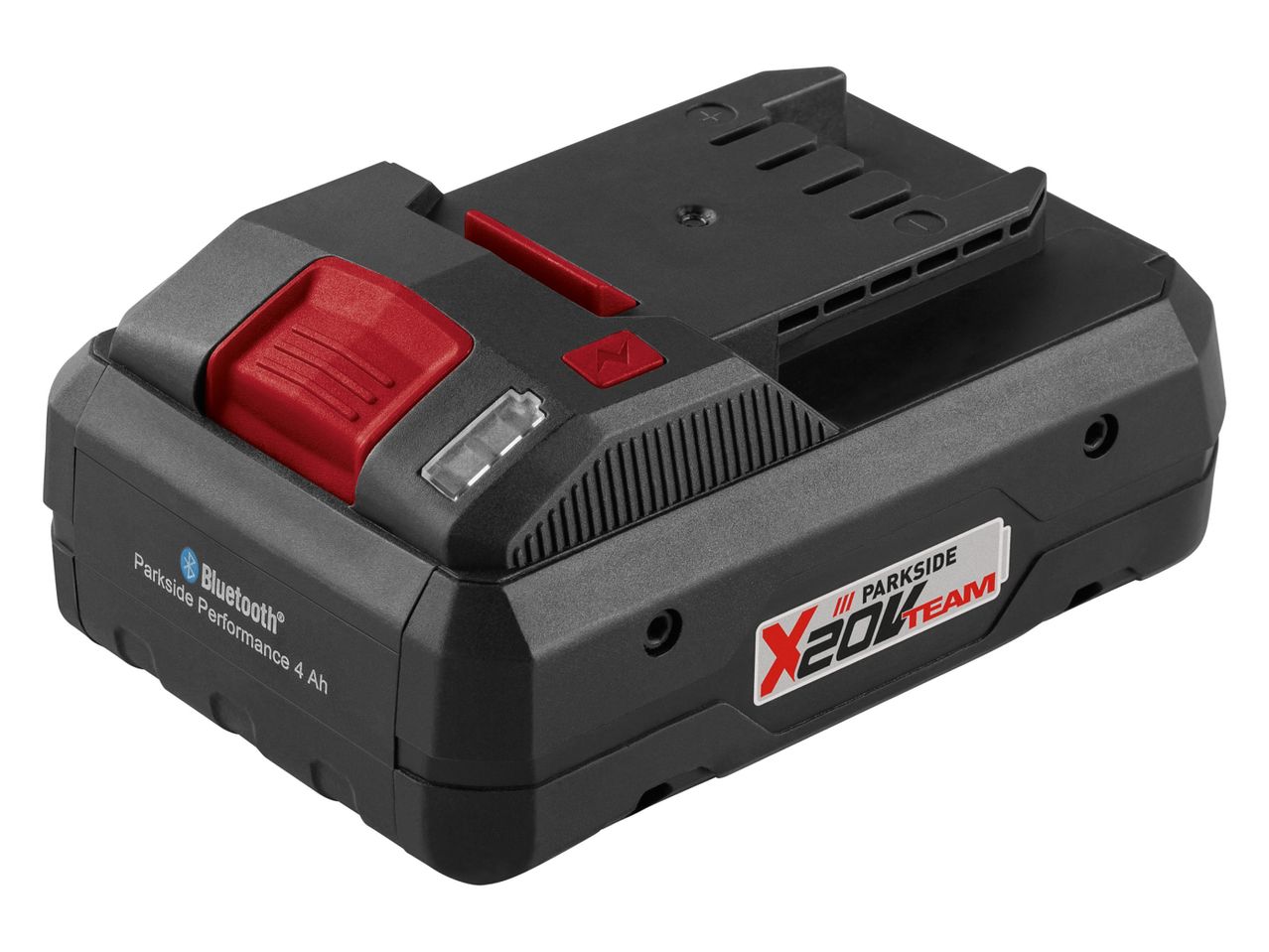 Batteria Parkside X20V Team da 4 Ah con Bluetooth.