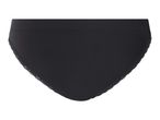 Black women's high-waisted briefs with lace trim