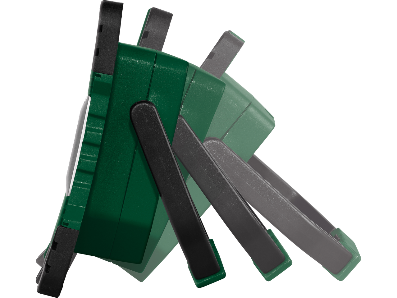 Parkside® COB LED reflektor s podesivim postoljem u zelenoj i crnoj boji.