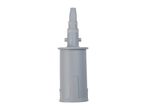 Grey plastic pump nozzle for an air pump