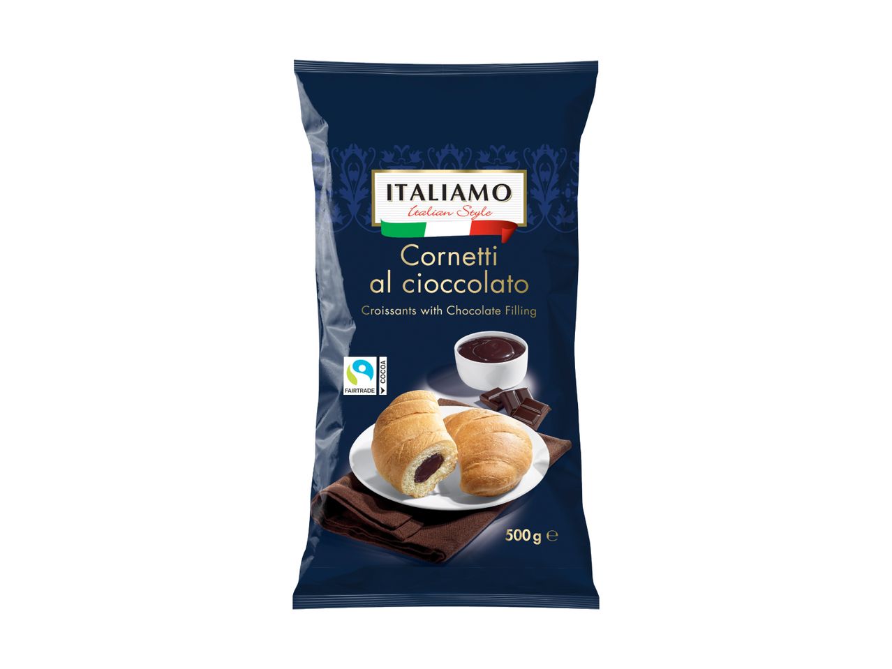 Italian-style croissants with chocolate filling, 500g.