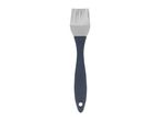 Silicone basting brush with a dark grey handle and light grey bristles.