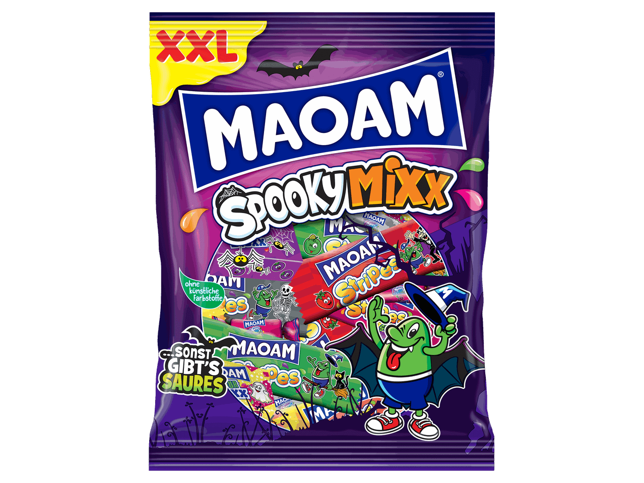 Halloween témájú, vegyes rágóbonbon válogatás XXL-es kiszerelésben.