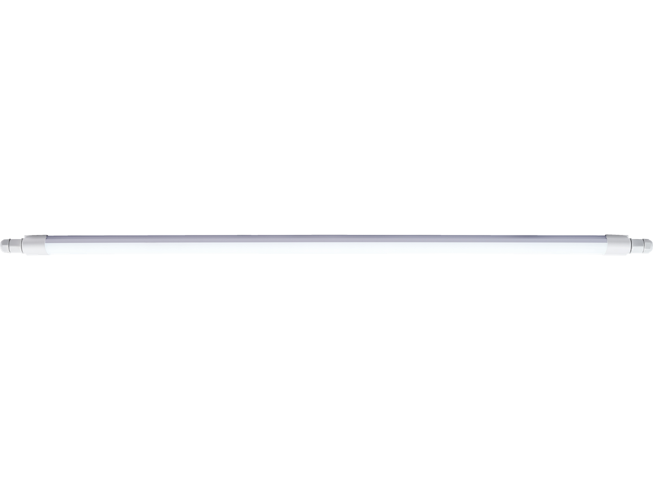 Livarno LED lamp for damp rooms, long and slender, white