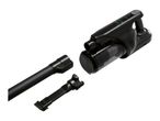 Black cordless handheld vacuum cleaner with extension wand and crevice tool