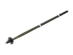 A dark green trekking pole with white and black accents, angled on a white background.