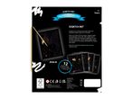 Scratch art book with mythical creatures theme, including 12 scratch sheets, 2 instruction sheets, and 1 scratch pen.