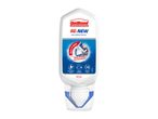 White sealant bottle with blue label, featuring 'RE-NEW' and application instructions.