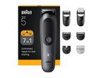 7-in-1 grooming kit with a trimmer and various attachments for head-to-toe styling.