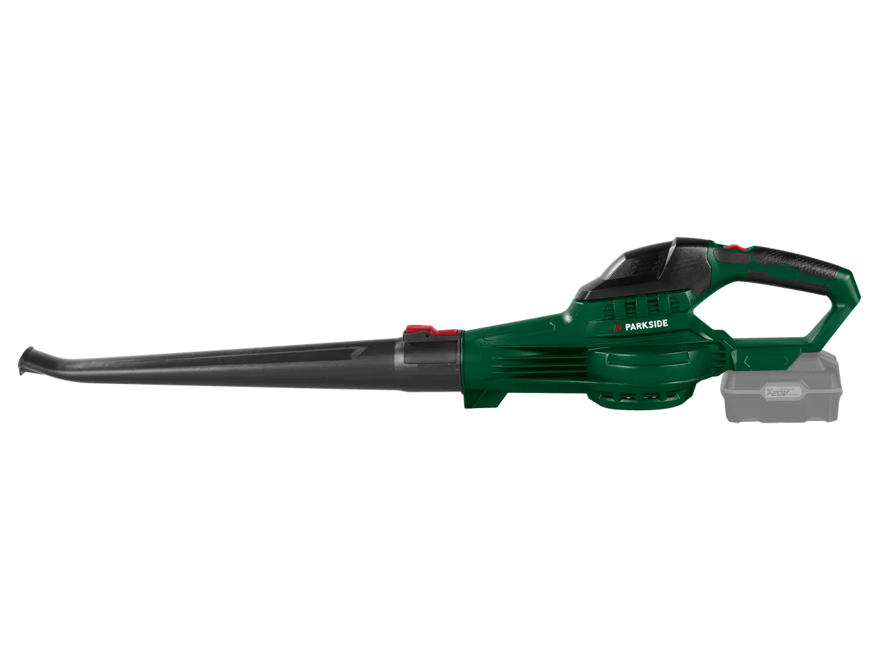 Green Parkside leaf blower with battery