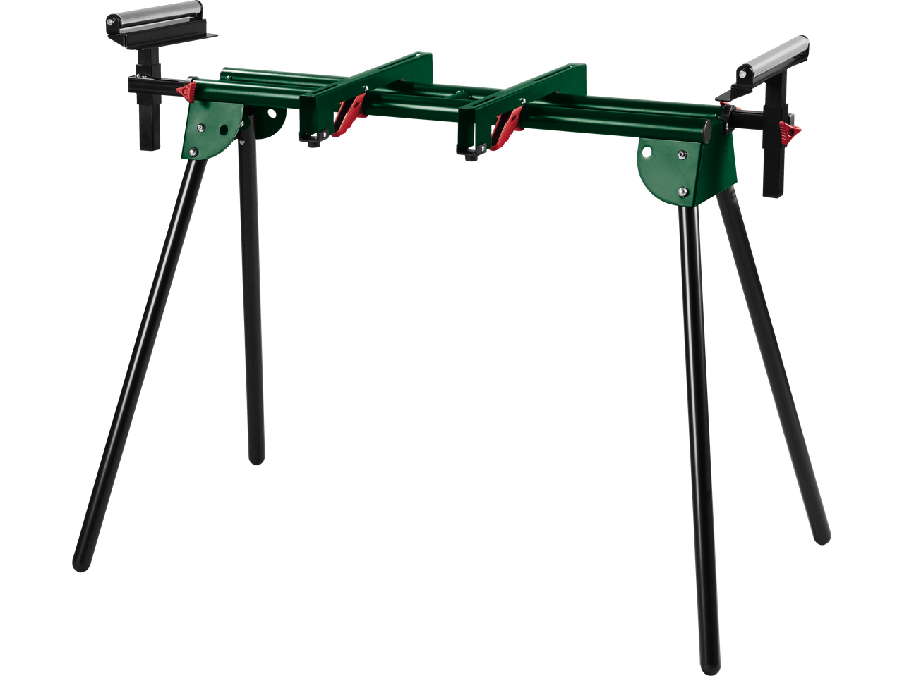 PARKSIDE univerzális gépállvány zöld kerettel és fekete lábakkal.