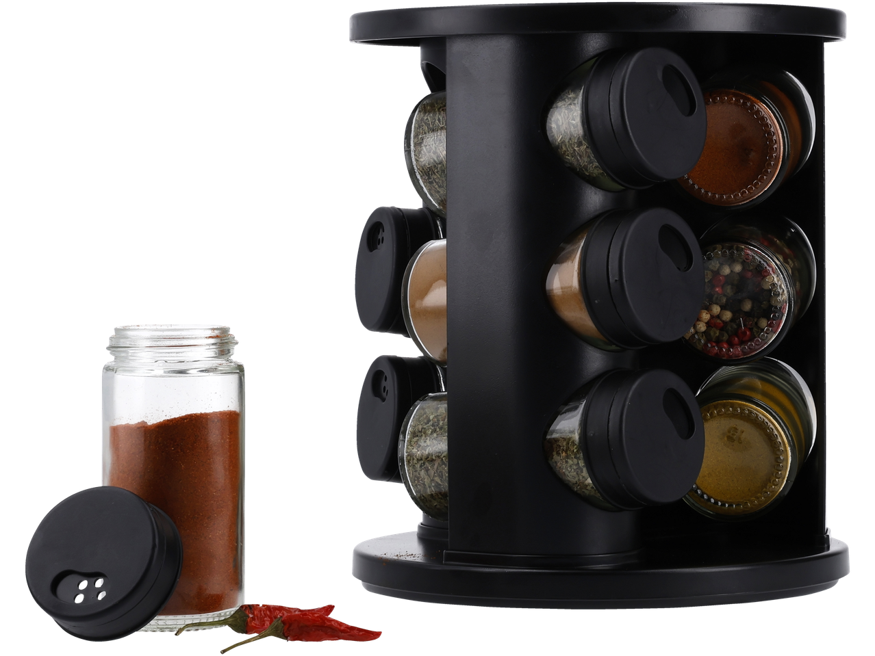 Portaspezie girevole, 10 pezzi