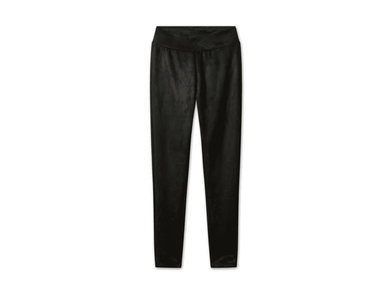 Schwarze Leggings aus Kunstleder mit hohem Bund