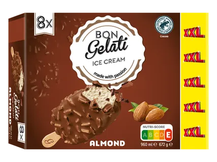 Vaniliniai ledai su migdolais XXL