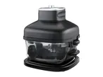 Black and transparent air fryer with a silver top accent