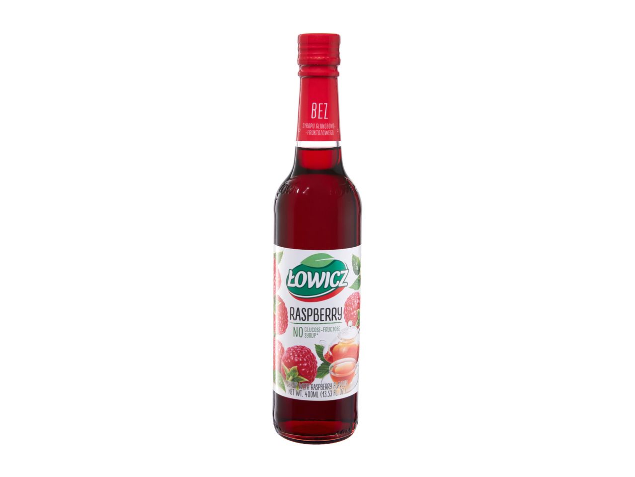A bottle of D'herb Pomegranate syrup.
