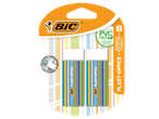 Two BIC Plast-Office erasers, PVC-free.