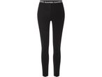 Leggings neri da donna con elastico in vita con scritta 'BAMBI'.