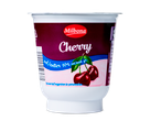 Milbona kersenyoghurt in een bekertje.