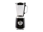 Retro-style black and silver blender with a glass jug and 1973 lettering