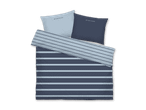 Tom Tailor Bettwäsche-Set in Blau und Hellblau mit Streifenmuster