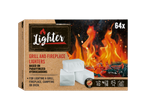Boîte de 64 allume-feu pour grill et cheminée à base d'hydrocarbures paraffinés.