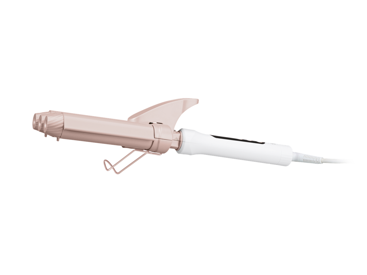 Cien Beauty kahvatu roosa ja valge juuksekoolutaja nähtava juhtmega.