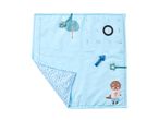 A Baby Milestone Blanket featuring illustrations.