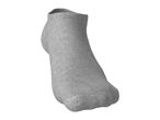 Single grey ankle sock, angled to show the heel and toe.