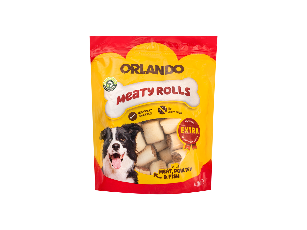 Orlando Meaty Rolls: šunų skanėstai su mėsa, paukštiena ir žuvimi.