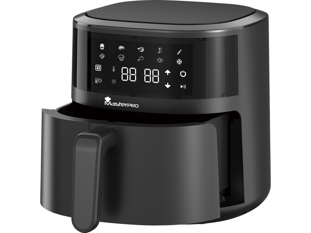 Black MasterPro air fryer.