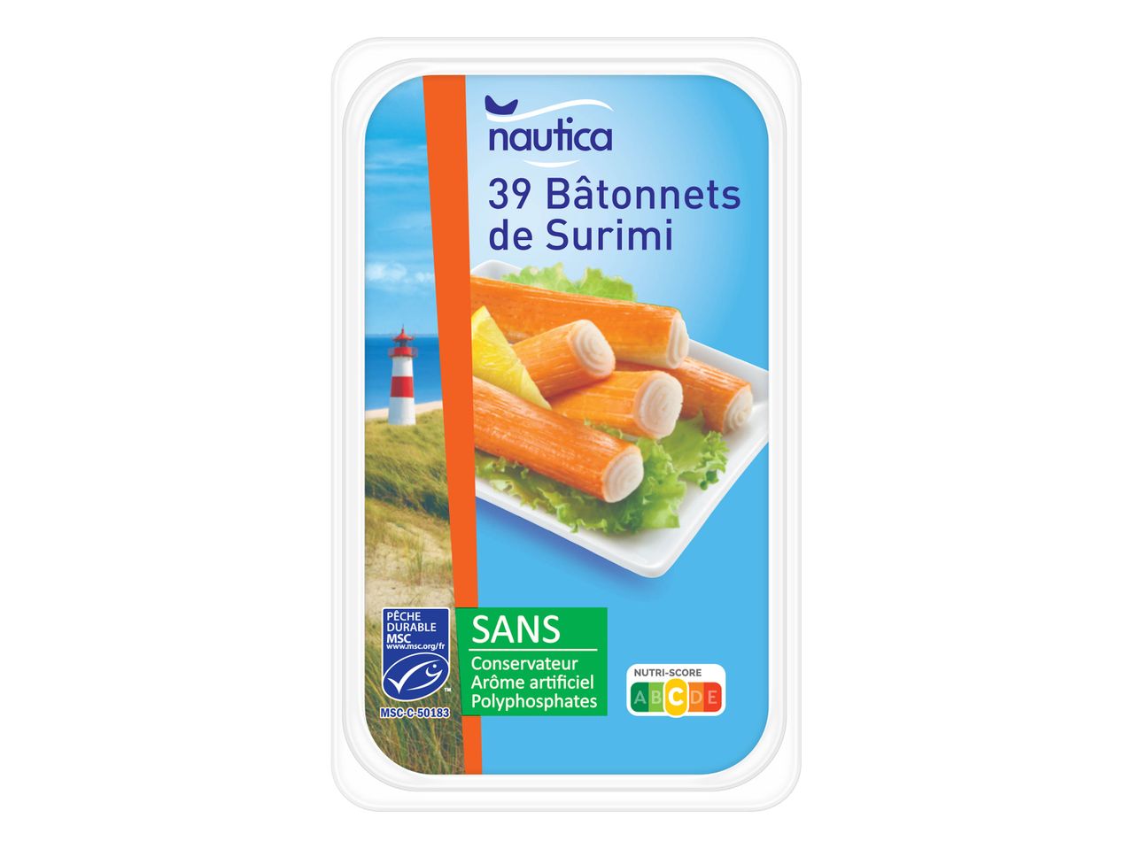 Bâtonnets de surimi Nautica, 39 pièces.