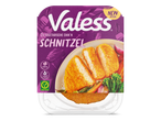 Vegetarische kipschnitzels in een verpakking.