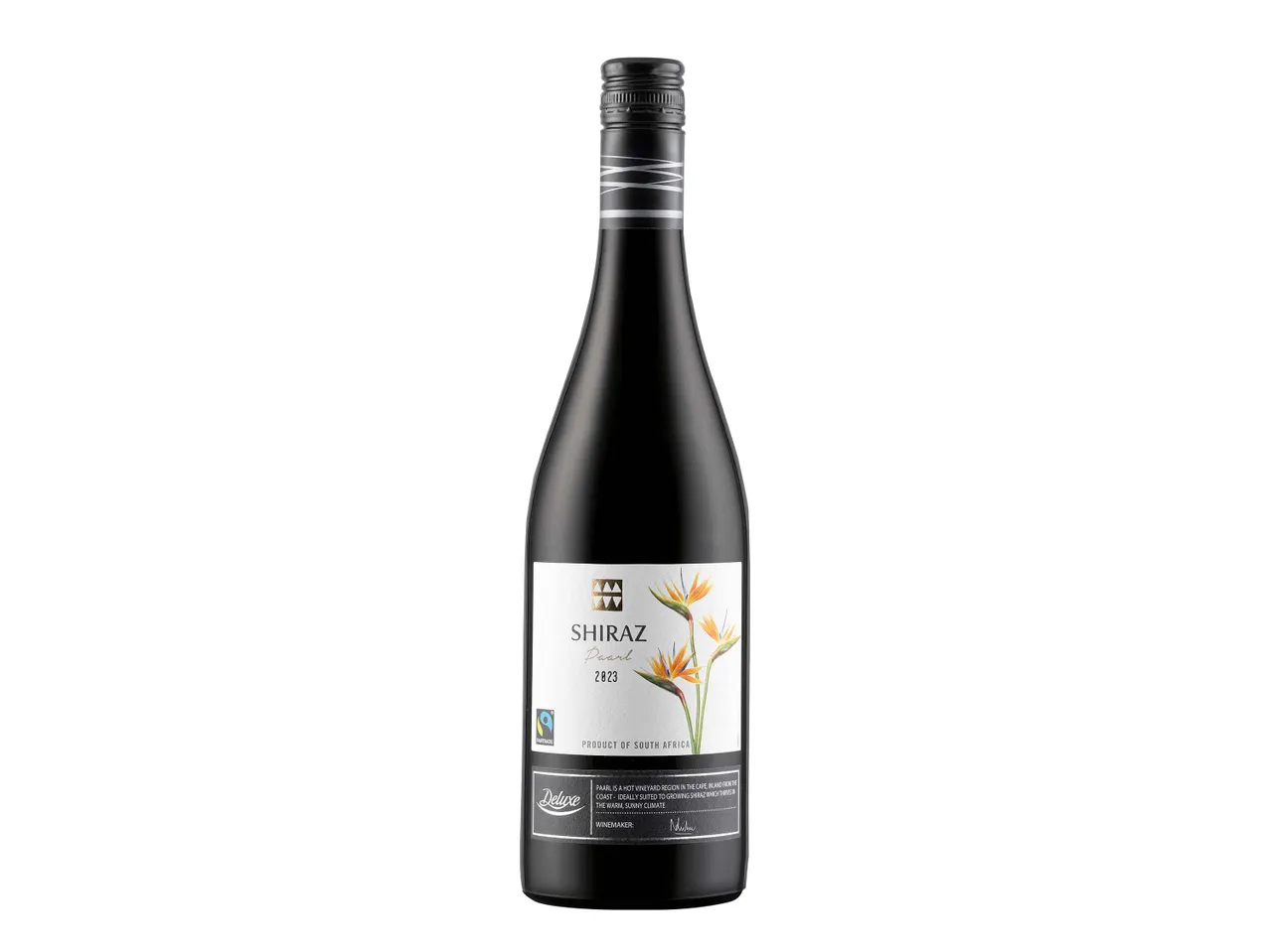 Shiraz Paarl wine from South Africa.