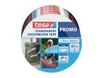 Transparent underwater tape for repairs, 1.5m x 50mm, weather and temperature resistant.