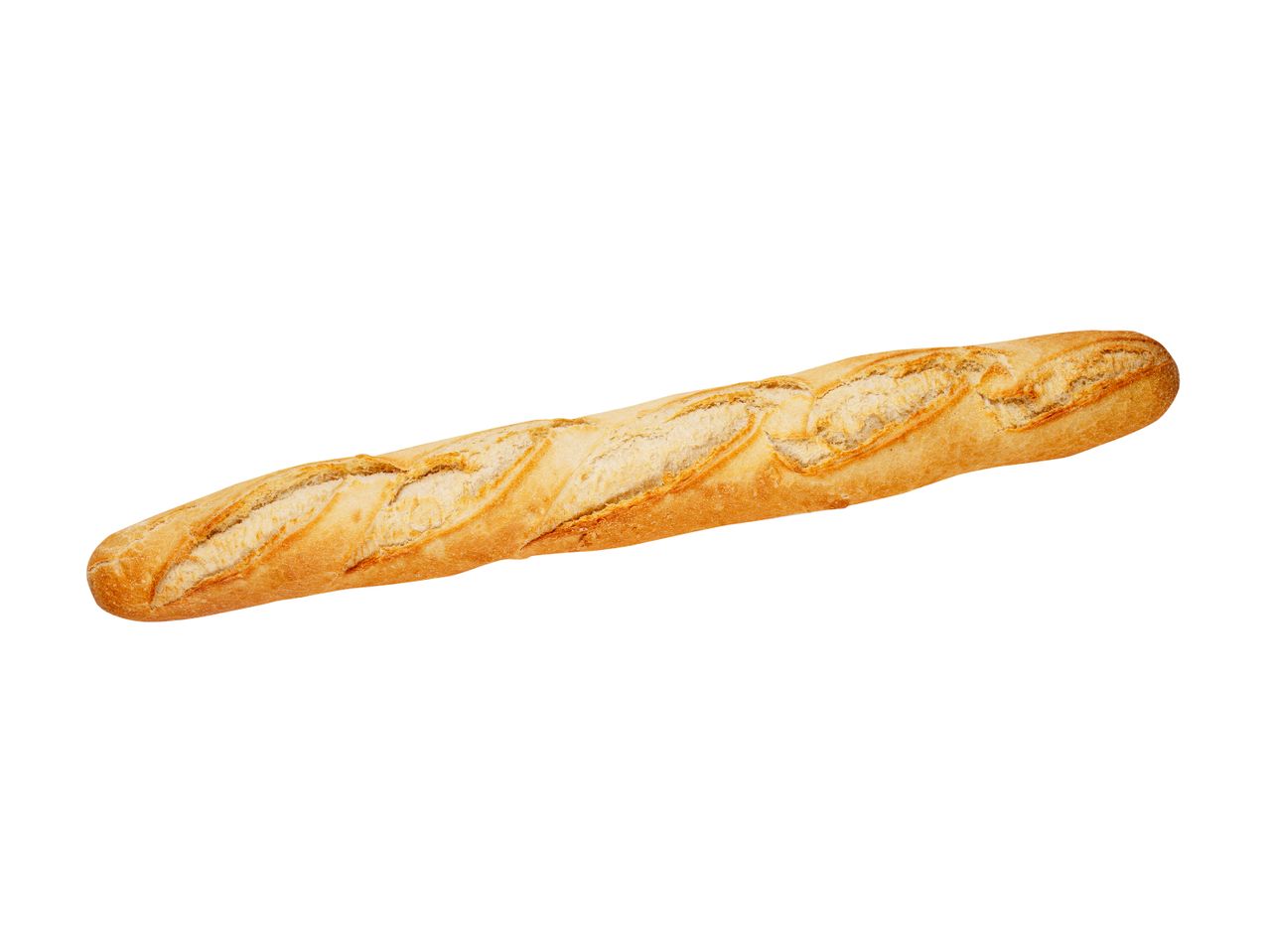 Pitkä, rapea baguette.