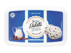 Embalagem de gelado Bon Gelati Stracciatella Premium com cacau Rainforest Alliance.