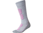 Esmara® termosokid, hallid roosade detailidega, külgvaade.