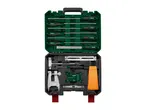 Open tool case with chainsaw sharpening and maintenance tools.