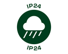 Ενδειξη IP24: Προστασία από βροχή.