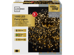 LIVARNO home 1000 LED Fairy Lights with 6-hour timer and warm white light.