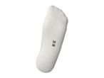 White sock with size 35-38 printed on it, viewed from the bottom.